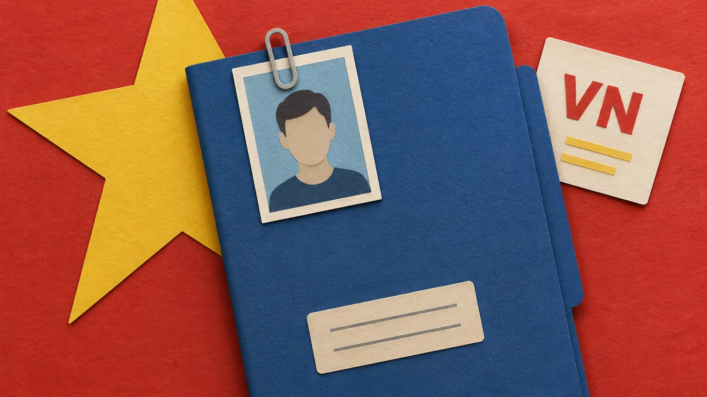 2x3 cm photo for a Vietnam temporary residence card thẻ tạm trú