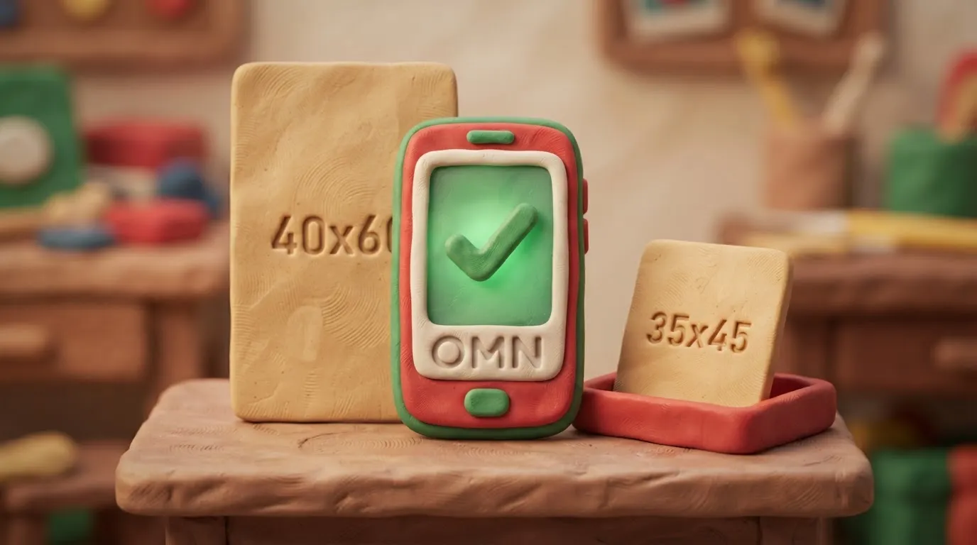 Ілюстрація смартфона з підтвердженим фото 40х60 мм для візи в Оман та відхиленим стандартним фото